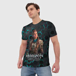Мужская футболка 3D Horizon 3d соты - фото 2