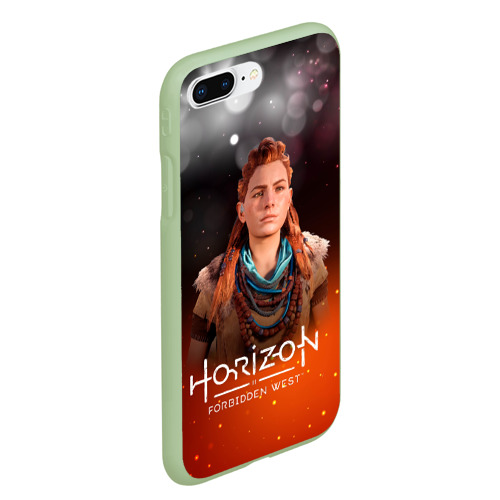 Чехол для iPhone 7Plus/8 Plus матовый Horizon fire Aloy, цвет салатовый - фото 3