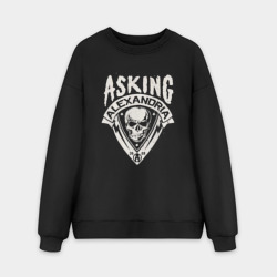 Мужской свитшот oversize без начеса хлопок Asking Alexandria рок группа