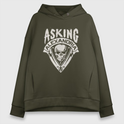 Asking Alexandria рок группа – Женское худи Oversize хлопок с принтом купить со скидкой в -20%