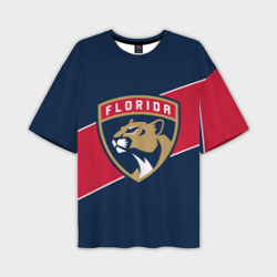 Мужская футболка oversize 3D Florida Panthers , Флорида Пантерз