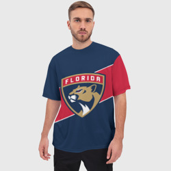 Мужская футболка oversize 3D Florida Panthers , Флорида Пантерз - фото 2