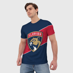 Мужская футболка 3D Florida Panthers , Флорида Пантерз - фото 2