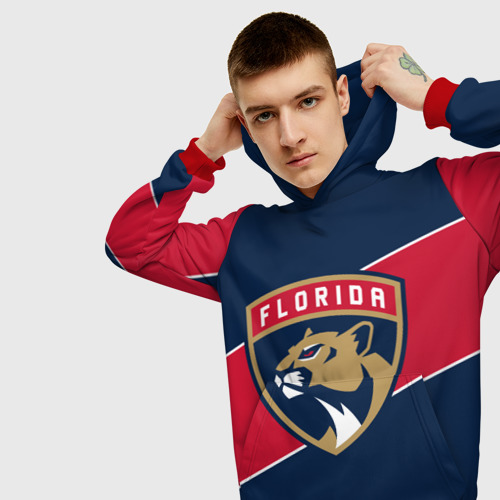 Мужская толстовка 3D Florida Panthers , Флорида Пантерз, цвет красный - фото 5