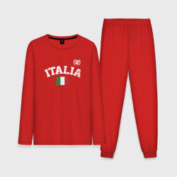 Мужская пижама с лонгсливом хлопок Футбол Италия