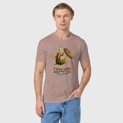 Мужская футболка хлопок Rayman Legends Зеленый человечек с щитом - фото 2