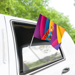 Флаг для автомобиля Rayman  радужный фон - фото 2