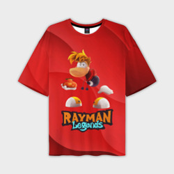 Мужская футболка oversize 3D Rayman Red Legends