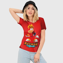 Женская футболка 3D Slim Rayman Red Legends - фото 2