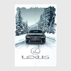 Магнитный плакат 2Х3 Lexus - зимняя дорога