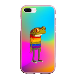 Чехол для iPhone 7Plus/8 Plus матовый Радужная лягушка Rainbow Frog