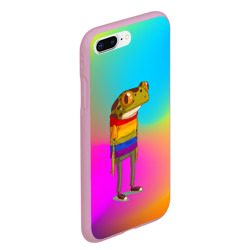 Чехол для iPhone 7Plus/8 Plus матовый Радужная лягушка Rainbow Frog - фото 2