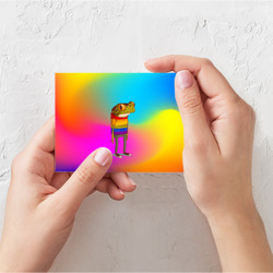 Поздравительная открытка Радужная лягушка Rainbow Frog - фото 2