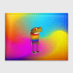 Обложка для студенческого билета Радужная лягушка Rainbow Frog