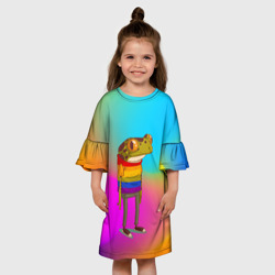 Детское платье 3D Радужная лягушка Rainbow Frog - фото 2