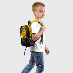 Детский рюкзак 3D Black and yellow grunge - фото 2