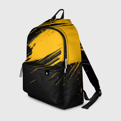 Рюкзак 3D Black and yellow grunge