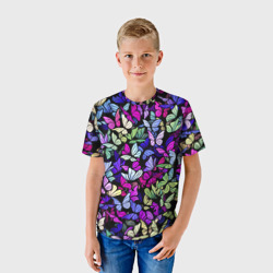 Детская футболка 3D Витражные бабочки - фото 2