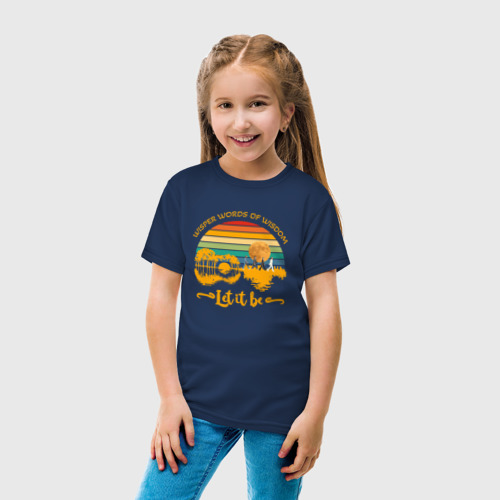 Детская футболка хлопок Let it be The Beatles, цвет темно-синий - фото 5