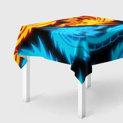 Скатерть 3D Неоновые драконы neon dragons
