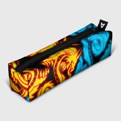 Пенал школьный 3D Неоновые драконы neon dragons