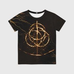 Детская футболка 3D Elden Ring symbol великие руны