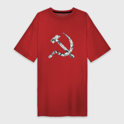 Платье-футболка хлопок USSR ahegao СССР ахегао