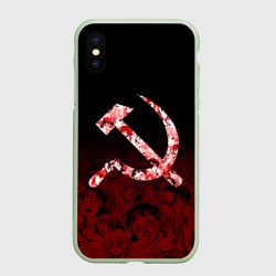 Чехол для iPhone XS Max матовый СССР ахегао USSR ahegao