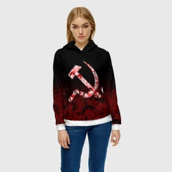 Женская толстовка 3D СССР ахегао USSR ahegao - фото 2