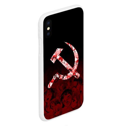 Чехол для iPhone XS Max матовый СССР ахегао USSR ahegao - фото 3