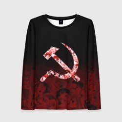 Женский лонгслив 3D СССР ахегао USSR ahegao