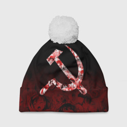Шапка 3D c помпоном СССР ахегао USSR ahegao