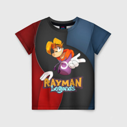 Детская футболка 3D Rayman на абстрактном фоне
