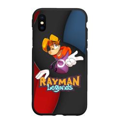Чехол для iPhone XS Max матовый Rayman на абстрактном фоне