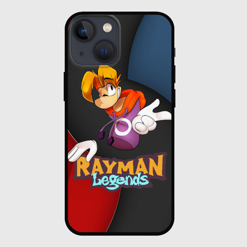 Чехол для iPhone 13 mini Rayman на абстрактном фоне