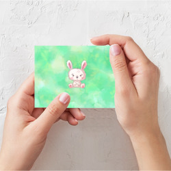 Поздравительная открытка Милый маленький зайчик - фото 2