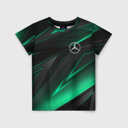 Детская футболка 3D Mercedes-Benz AMG neon stripes petronas