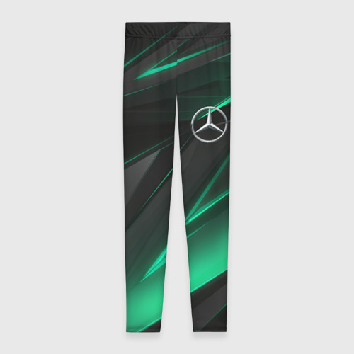 Леггинсы 3D Mercedes-Benz AMG neon stripes petronas, цвет 3D печать