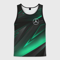 Мужская майка 3D Mercedes-Benz AMG neon stripes petronas