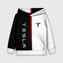 Детская толстовка 3D Тесла - Tesla красная линия минимализм