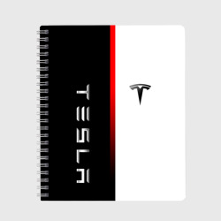 Тетрадь Тесла - Tesla красная линия минимализм