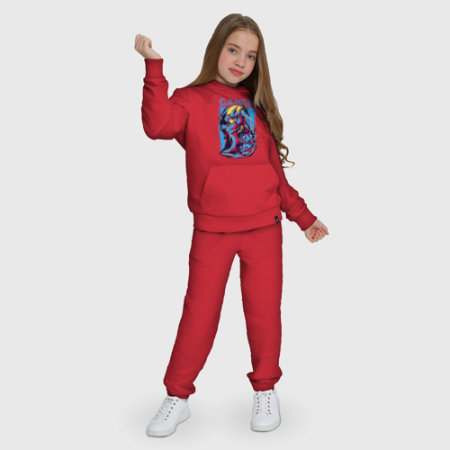 Детский костюм с толстовкой хлопок Космический ребёнок геймер, цвет красный - фото 6