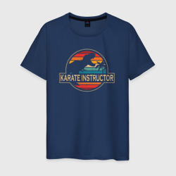Динозавр карате инструктор – Мужская футболка хлопок с принтом купить со скидкой в -20%
