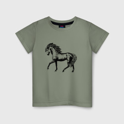 Детская футболка хлопок Мустанг Лошадь