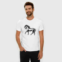 Мужская футболка хлопок Slim Мустанг Лошадь - фото 2