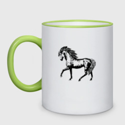Кружка двухцветная Мустанг Лошадь