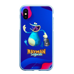 Чехол для iPhone XS Max матовый Синий globox Rayman