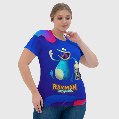 Женская футболка 3D с принтом Синий globox Rayman, фото #4