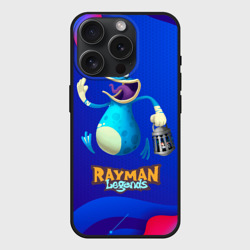 Чехол силиконовый для Apple iPhone 15 Pro матовый Синий globox Rayman