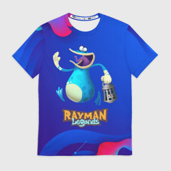 Мужская футболка 3D Синий globox Rayman